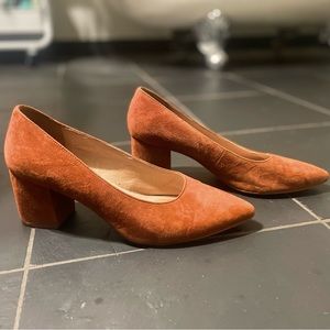 Suede Rust Madewell Heel (7.5)